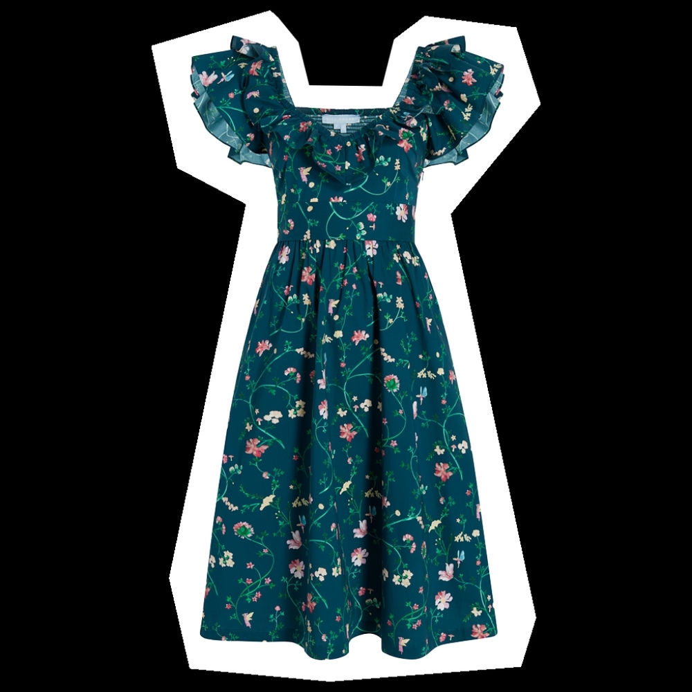 Hill House Home Ava Nap Dress Moody Floral Large